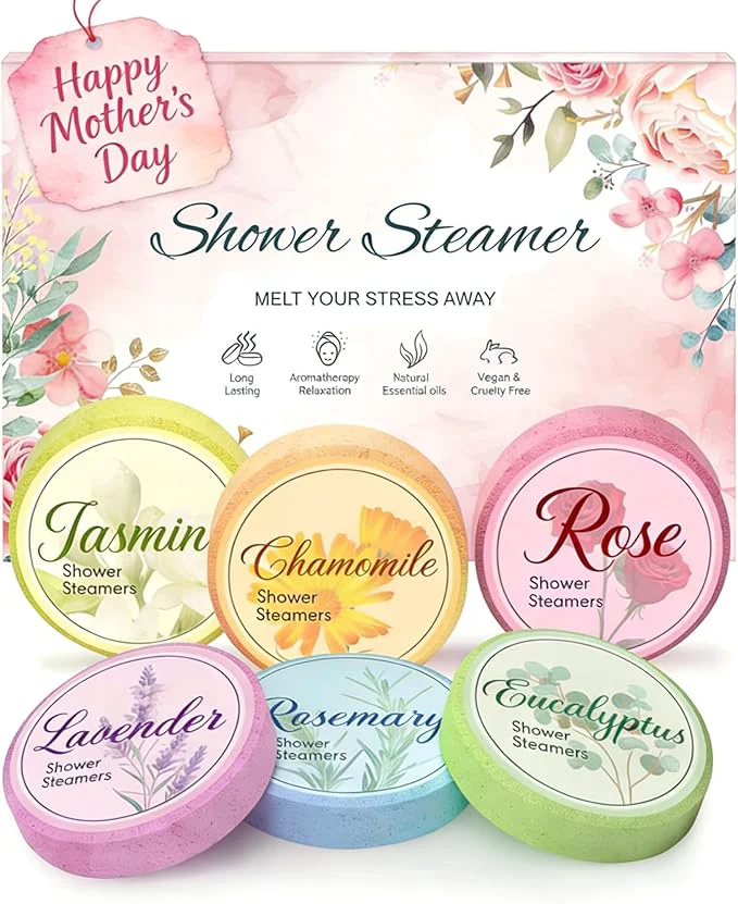 Secure Mothers Day Gifts for Mom Wife Aunt 6 Pack Shower Steamers Aromatherapy Sophisticated