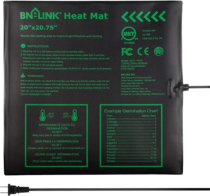 Proven BN-LINK Seedling Heat Mat Warm Hydroponic Heating Pad Waterproof 20 x 20.75 Environmentally Friendly