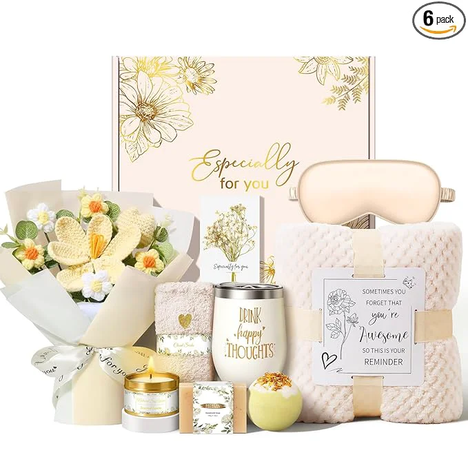 Relaxed Birthday Gifts for Women Gift Baskets for Women Self Care Spa Set Get Well Comfortable