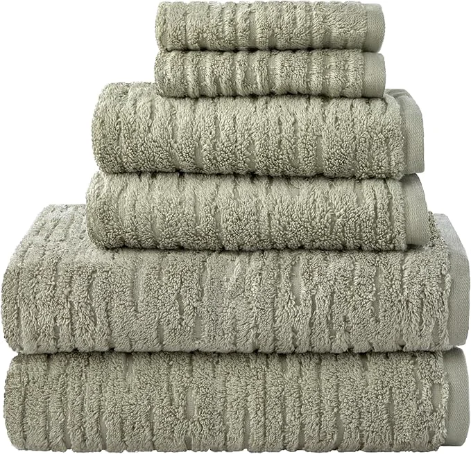 Healthy SKL Home CloudSoft Cotton Luxury 6-Piece Towel Set 600 GSM Ultra Plush Quality