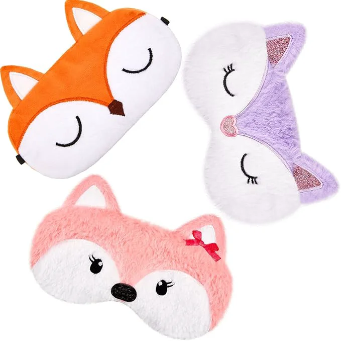 Advanced Haysandy 3 Pieces Sleep Mask for Kids Girls Cute Cat Sleeping Eye Cover Soft Artisan