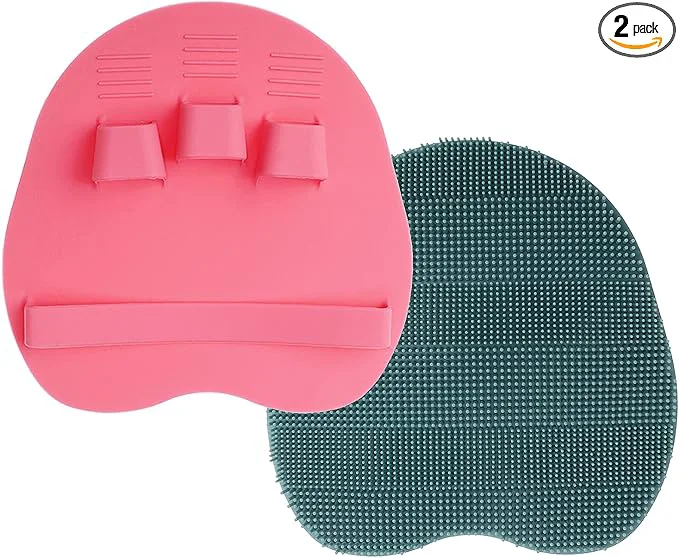 Healthy 2 Pack Soft Silicone Shower Brush Body Face Short Hair Wash Bath High-Grade