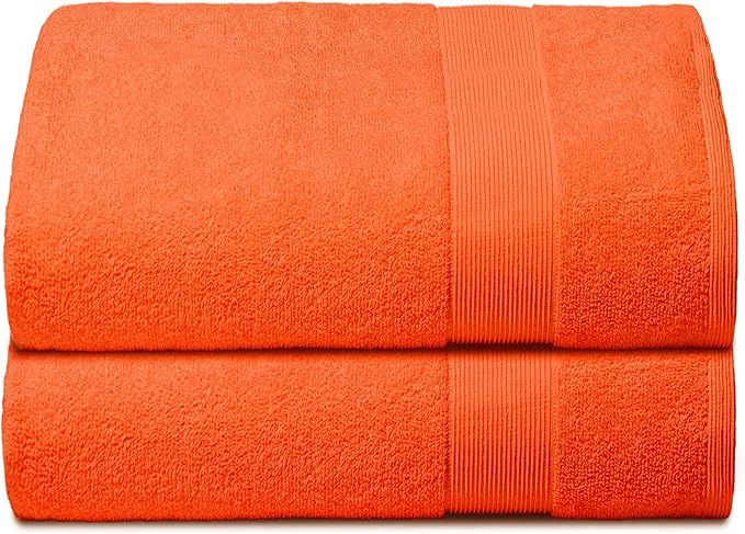 Effective Belizzi Home Premium Cotton Oversized 2 Pack Bath Sheet 35×70- Pure Cotton Organic