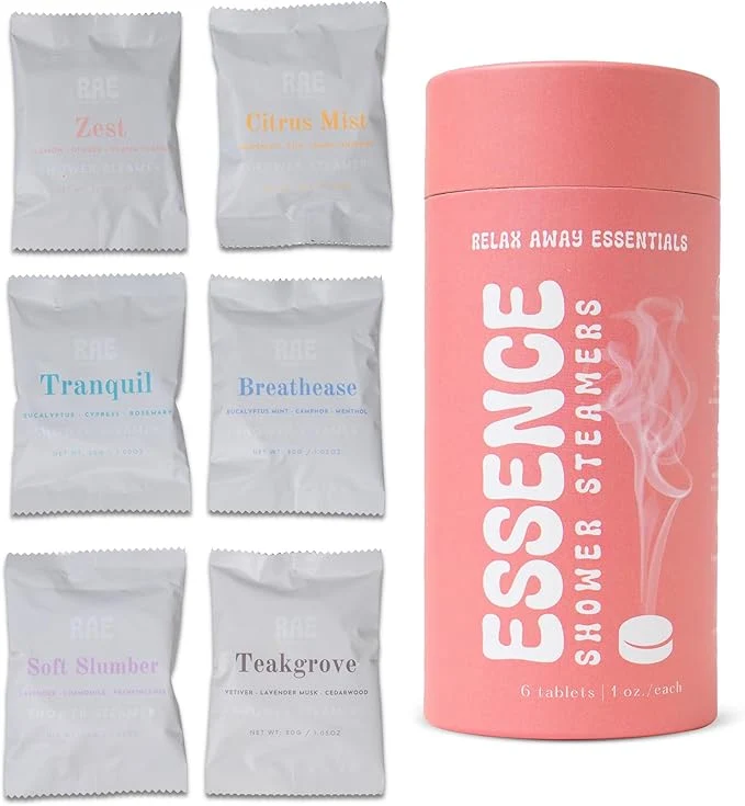 Authentic Relax Away Essence Shower Steamers 6 Pack Reusable
