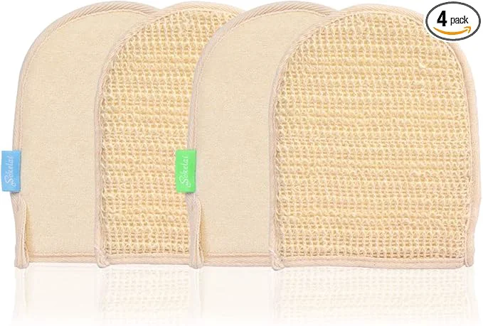 Unique Exfoliating Loofah Mitt Shower Gloves Premium