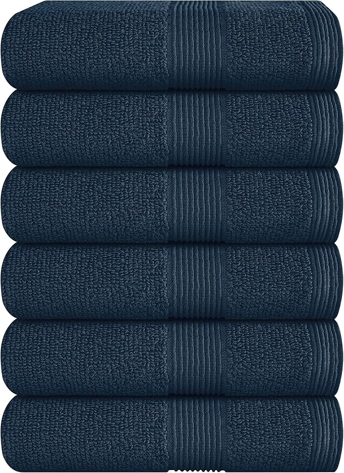 Modern Belizzi Home Ultra Soft 6-Piece Hand Towel Set 16×28- Ringspun Cotton Professional