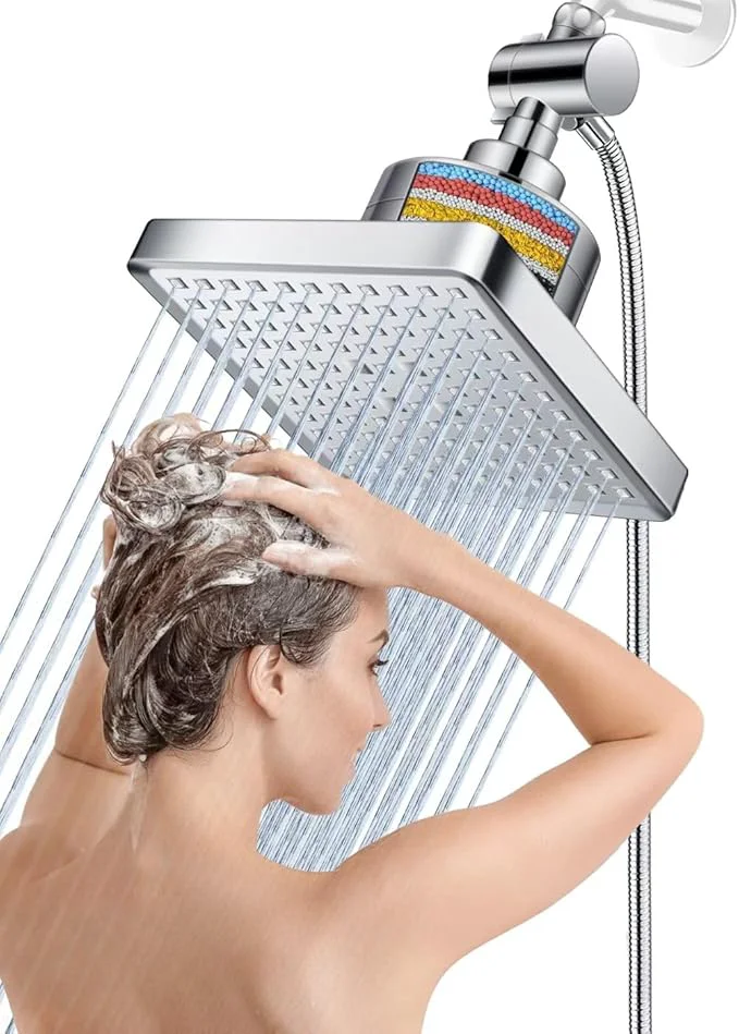 Traditional Dual Filtered Rain Shower Head Combo High Pressure 10 Modes Handheld Shower Superior