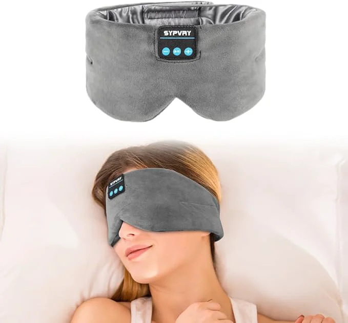 Clean Sleep Eye Mask with Bluetooth Headphones SYPVRY Wireless Headphones Bluetooth Relaxed