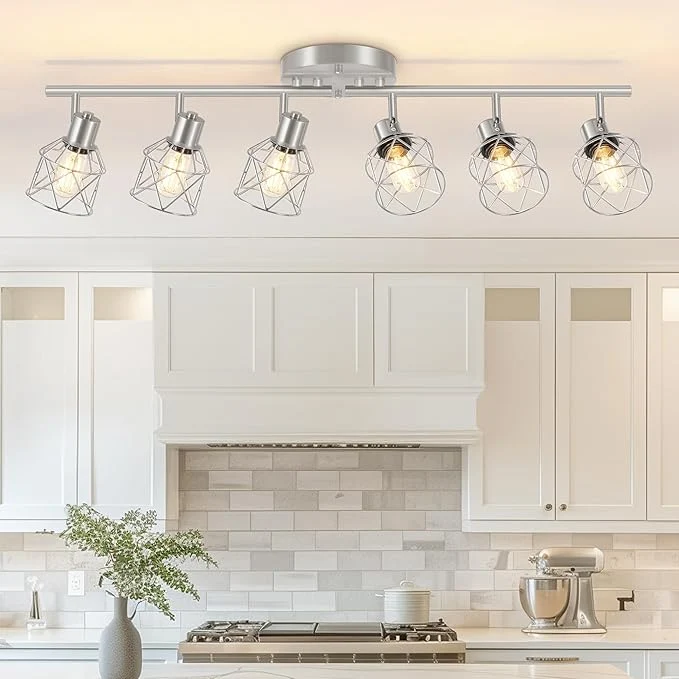 Carefully Designed Baocuz 6-Light Brushed Nickel Multi-Directional Semi Flush Mount Ceiling Light Fashionable