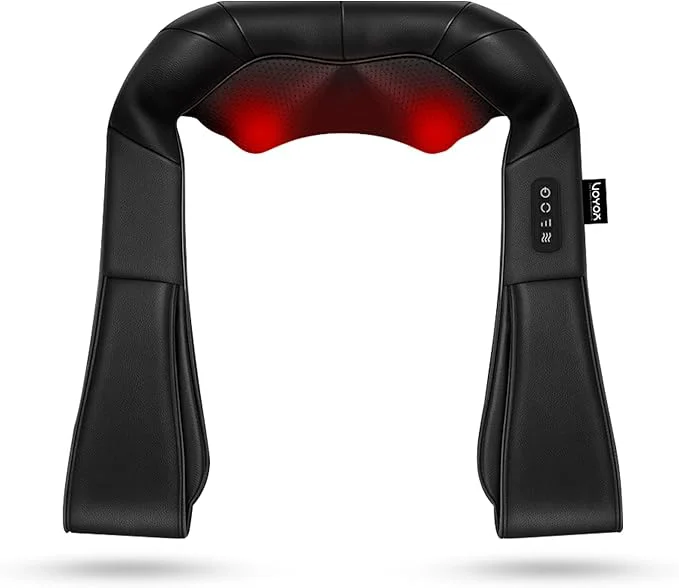 Trendy VOYOR-HEALTH Shiatsu Neck and Back Massager Electric Deep Tissue 4D Kneading Elegant