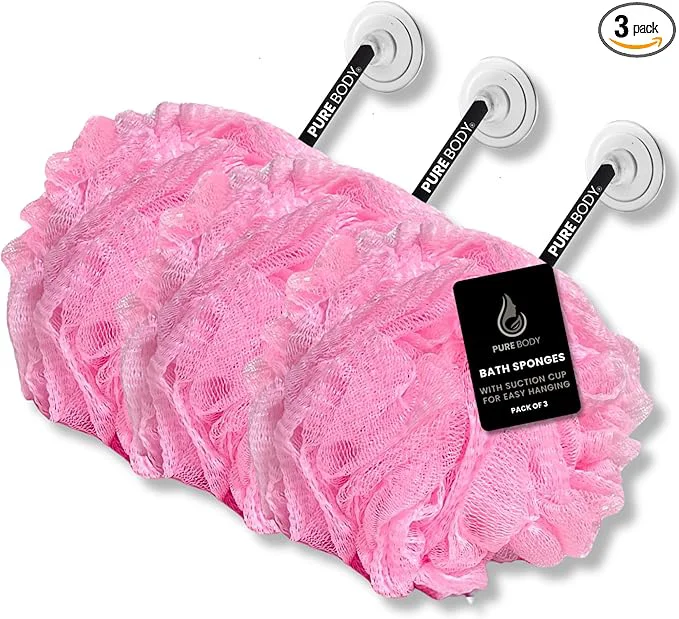 Smart Large Bath Sponge Pack of 3 – Gentle Exfoliation Loofahs Elite