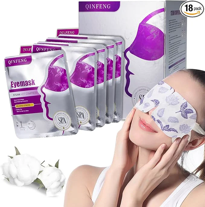 Sustainable 18 Packs Steam Eye Mask for Dry Eyes Self Heating Masks Cornea Care Rest Natural
