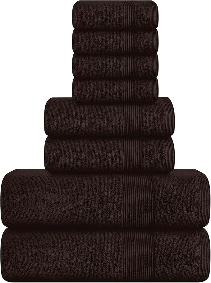 Excellent Belizzi Home 8 Piece Towel Set Ring Spun Cotton 2 Bath Towels 27×54 Specialty
