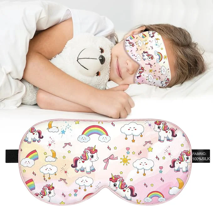 Breathable Kids Silk Sleep Mask Mulberry Silk Eye Mask Easy-to-Use