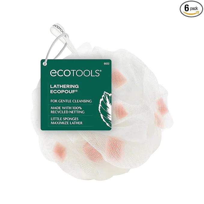Comfortable EcoTools Lathering EcoPouf Loofah Infused Advanced