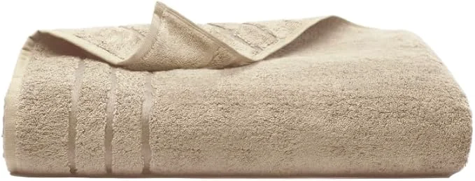 Next-Generation Cariloha Bath Towel Stone 28 x54 Turkish Cotton Viscose Material Blend Sophisticated