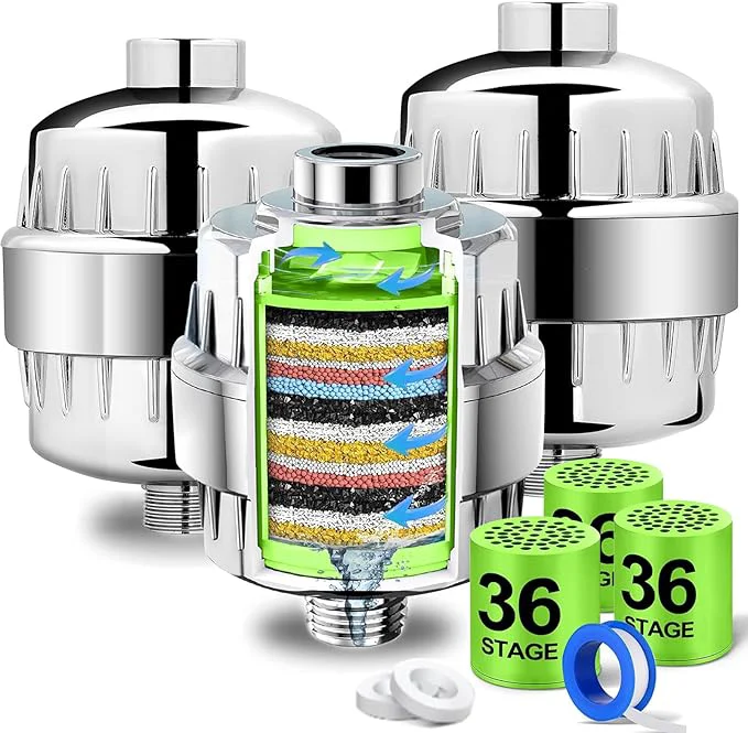 Sustainable Shower Water Filter 36-Stage High Output Filtered Shower Head Shower Head Premium