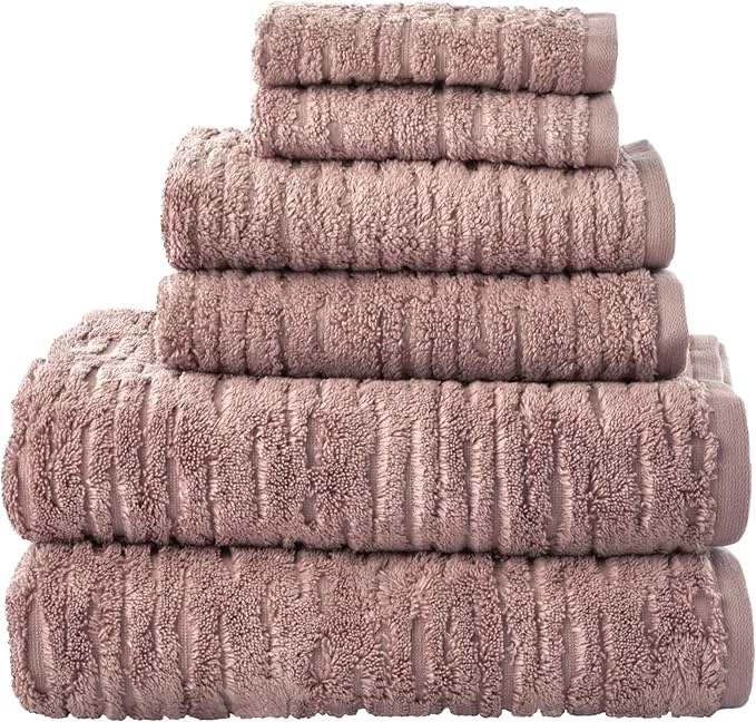 Durable SKL Home CloudSoft Cotton Luxury 6-Piece Towel Set 600 GSM Ultra Plush Exceptional