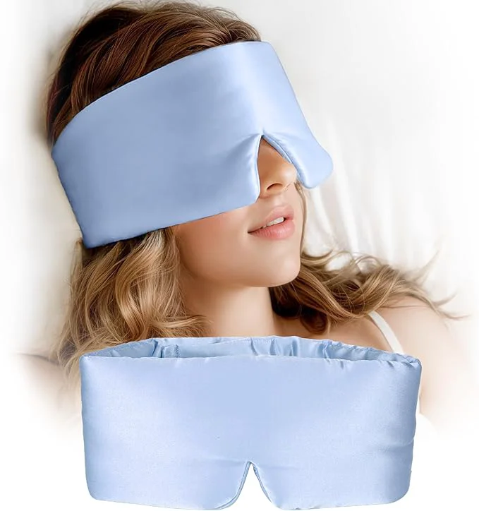 Relaxed Silk Sleep Mask for Women and Men Side Sleeper 22 Momme Pure Mulberry Silk Elegant