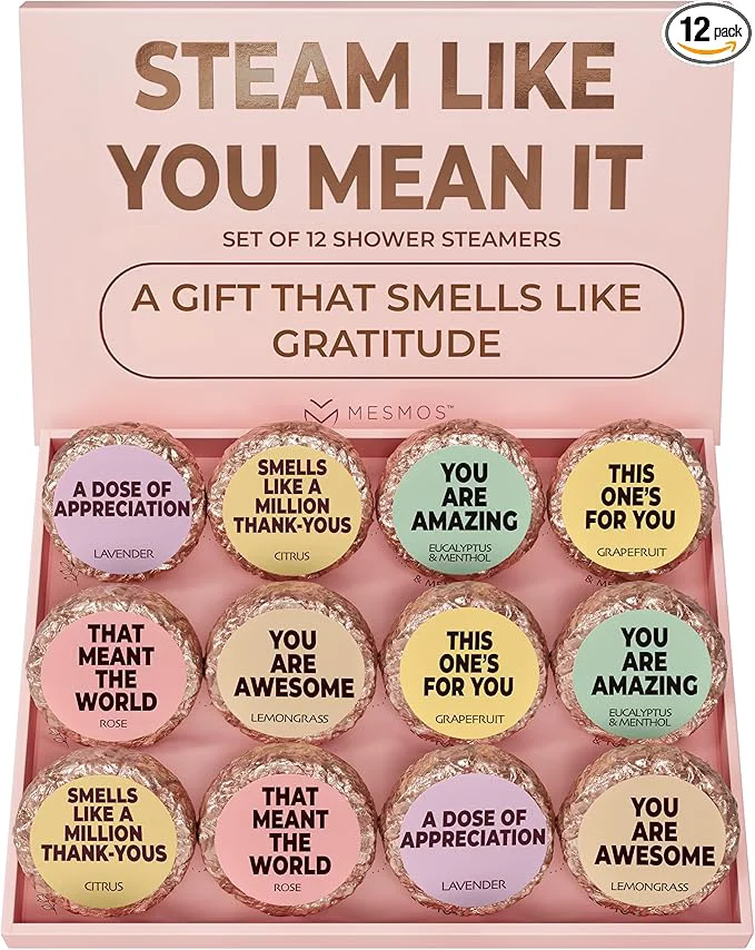 First-Class MESMOS 12 Assorted Shower Steamers Aromatherapy Thank You Gifts Breathable