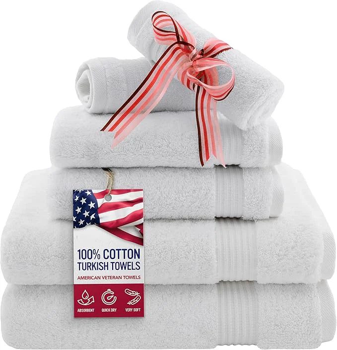 Modern American Veteran Towel 6 Piece Towel Set Casual