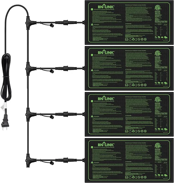 Powerful BN-LINK Seedling Heat Mat for Seed Starting 10 x 20.75 4 Pack Daisy Comfortable