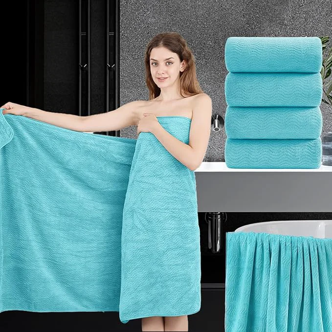 Practical 4 Piece Extra Large Bath Towel 35 x70 Oversized Bath Sheet Bath Towel Set Optimized
