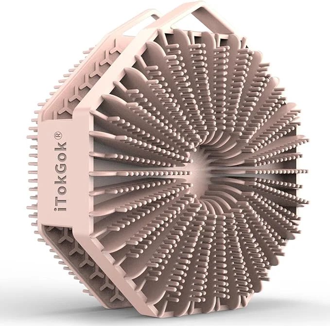 High-Performance iTokGoK® Silver-Infused 2-in-1 Silicone Body Scrubber Double-Sided Design Body Outstanding