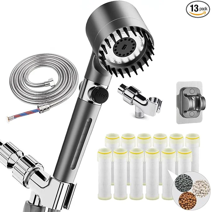Practical Filtered Shower Head with Handheld Solid