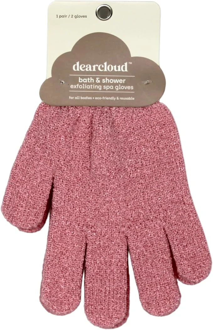 Fine dearcloud Bath Shower Exfoliating Spa Gloves – Reusable Exfoliating Body Original Design