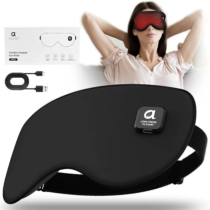 Refined arboleaf Heated Eye Mask for Dry Eyes Cordless Rechargeable Warm Eye Compress Effective
