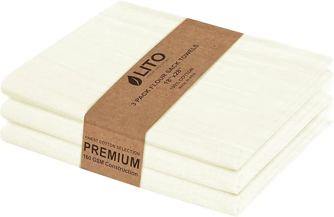 Reusable Flour Sack Towels Tea Towel for Crafts Kitchen Dish Cotton Blank Towel for Crafted