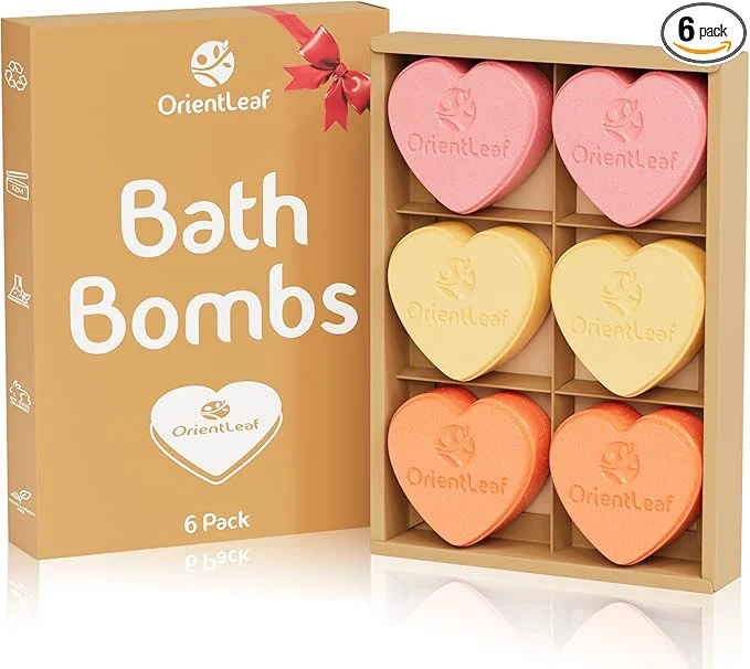 Minimalist ORIENTLEAF Bath Bombs for Women Stocking Stuffers Bath Bombs Fruit Scented Soft
