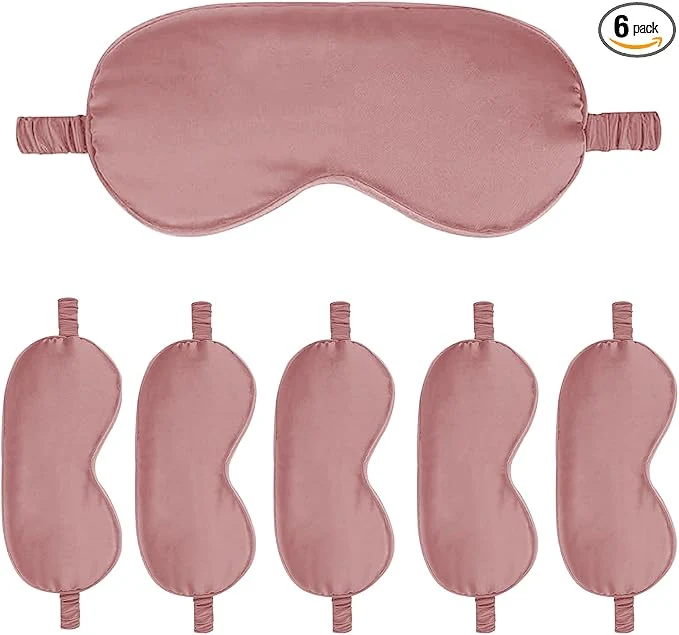 Clean 6PACK Silk Sleep Mask Satin Eye Masks Blackout Silky Eyeshade Cover Soft Sophisticated