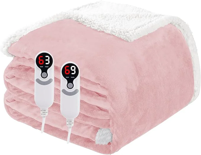 Quality Electric Heated Blanket Queen Size 84 x90 Soft Flannel Fast