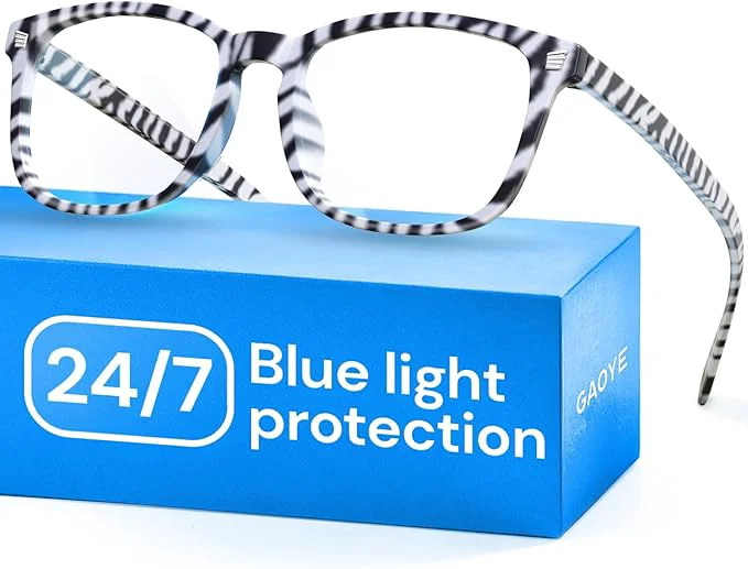 Sophisticated Gaoye Zebra Blue Light Glasses for Computer Gaming Functional