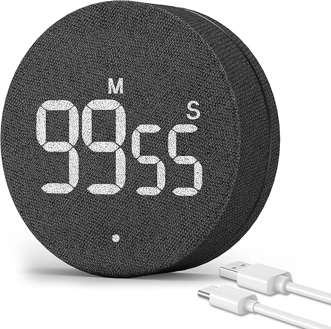 Expertly Made AVINIA Desk Timer for Productivity Magnetic Digital Kitchen Timer Rechargeable Original Design