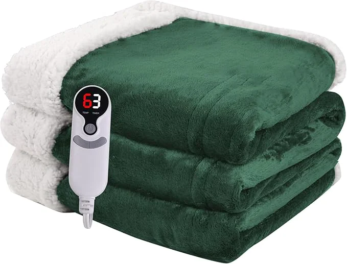 Convenient Heated Blanket Electric Throw Size 50”x60” Breathable