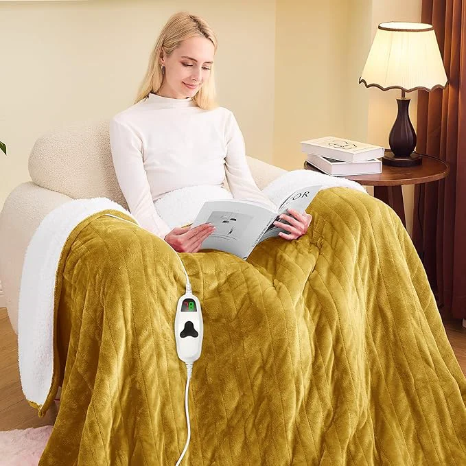 Stylish greenoak Heated Blanket Electric Full 72 X84 Heating Blankets Modern