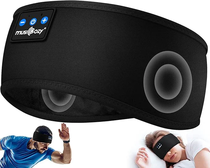 Detailed MUSICOZY Sleep Headphones Bluetooth 5.4 Headband Sports Wireless Earphones Smart