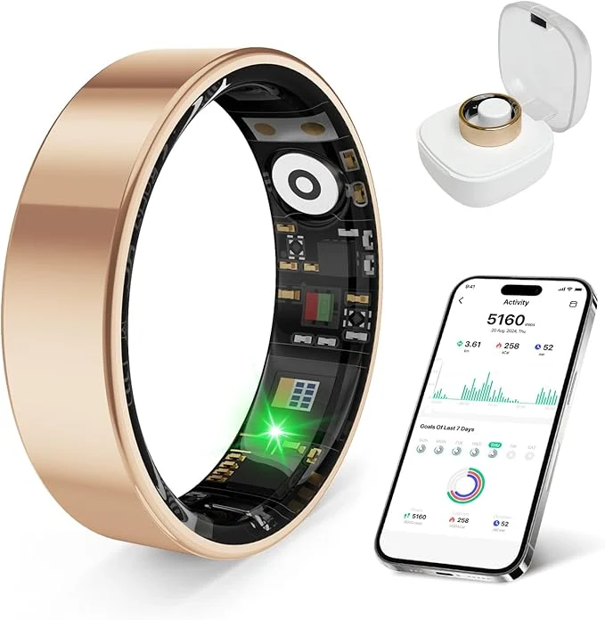 Sophisticated Smart Health Ring Featuring Stress and Sleep Monitoring Functions Compatible Refined