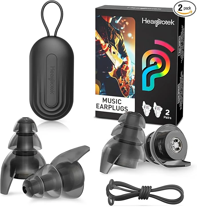 Enhanced Hearprotek Silicone Concert Ear Plugs 2 Pairs Reusable High Fidelity Earplugs Organic