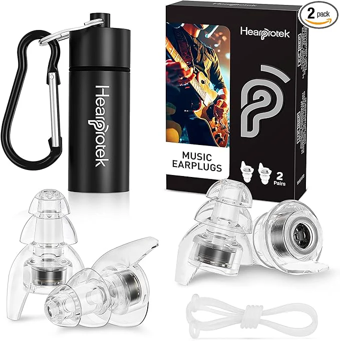 Verified Hearprotek Concert Ear Plugs 2Pairs Reusable high Fidelity Musician Ear Plugs Reliable