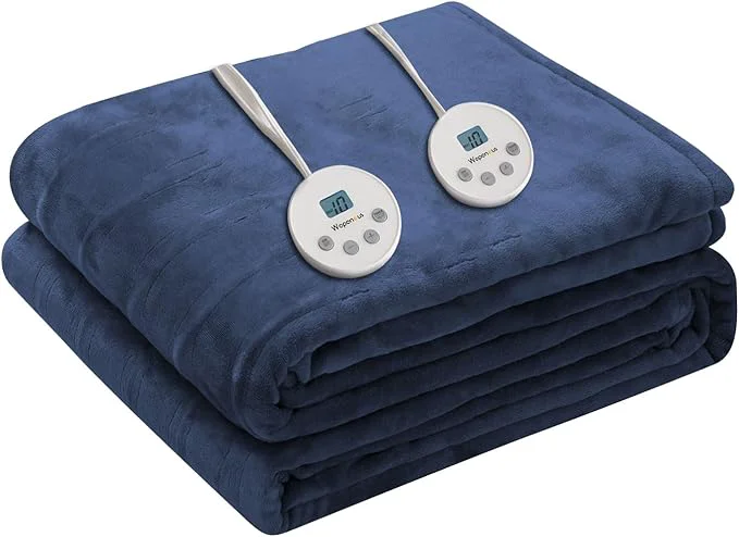 Minimalist Wapaneus Heated Blanket Electric Queen Size 84 x90 -Dual Control Clean