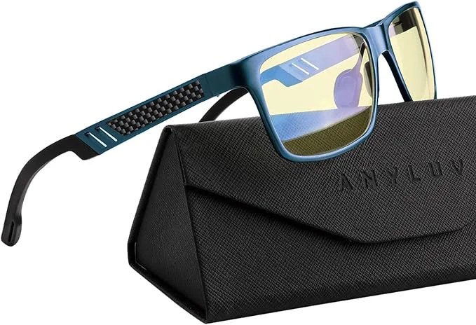 Certified ANYLUV Blue Light Blocking Glasses Men Computer Gaming Glasses Lightweight Elite