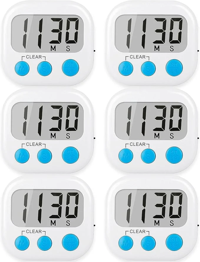 Innovative 6 Pack Digital Kitchen Timers for Cooking Magnetic Timer for Cooking Loud Alarm Versatile