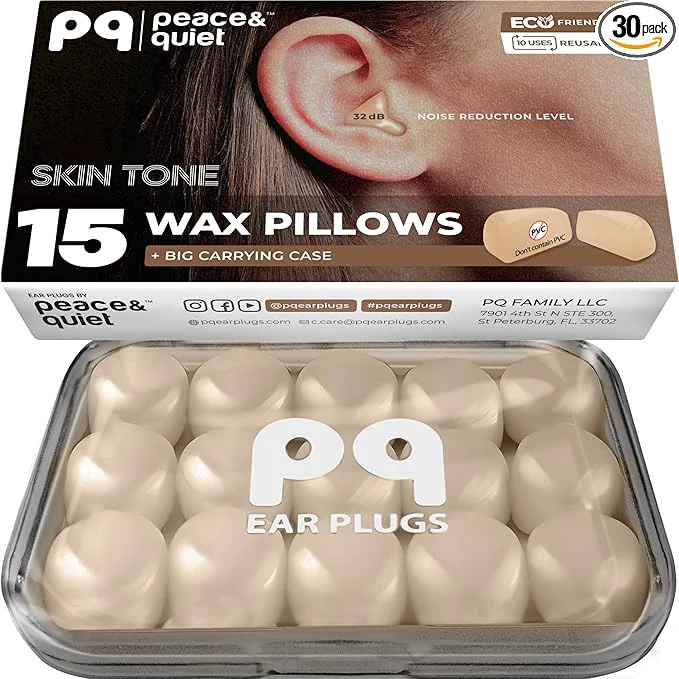 Effective Peace Quiet PQ Silicone Ear Plugs Lightweight