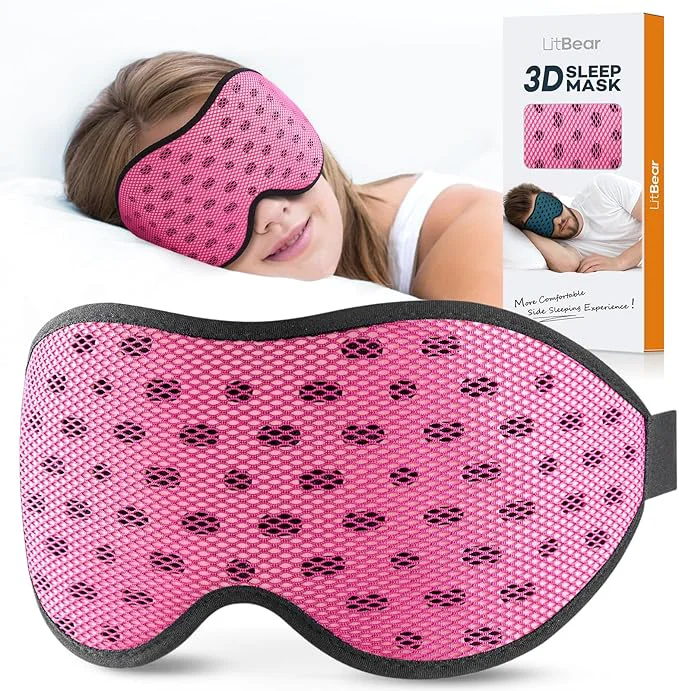 Professional LitBear Breathable Sleep Mask 3D Eye Mask Sleep Traditional