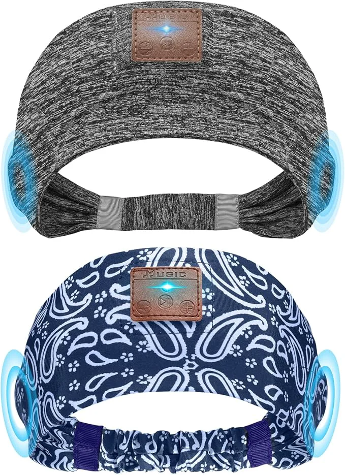 Expertly Made 2-Pack Sleeping Headphones Headband Headphones Recyclable
