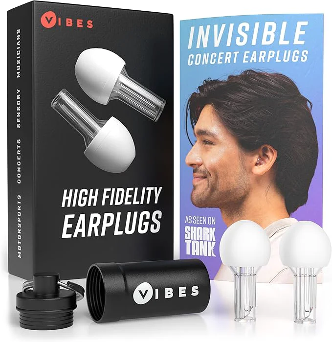 Comfortable VIBES High Fidelity Concert Ear Plugs – Reusable Noise Reducing Ear Plugs Effective